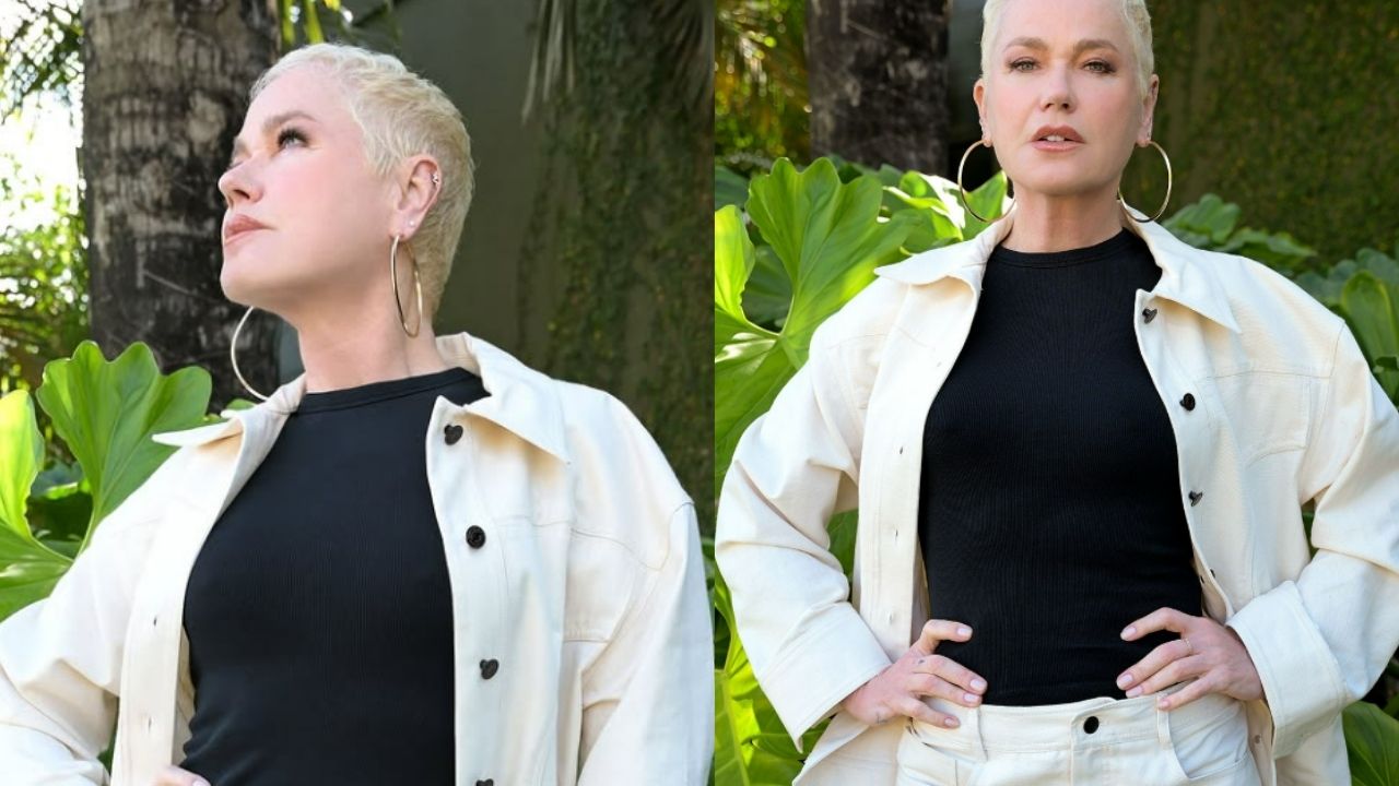 Aos 62 anos, Xuxa posa de topless em ensaio no Copacabana Palace