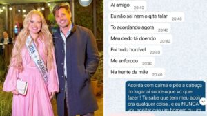 Vazam novos prints de ex de Dado Dolabella admitindo agressão