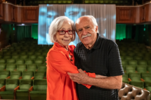 Fernanda Montenegro ao lado de Ary Fontoura no Conversa com Bial