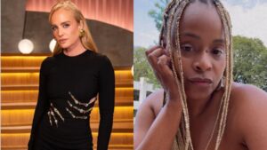 Angélica e Roberta Rodrigues. Angélica é uma mulher branca, loira e Roberta é uma mulher negra.