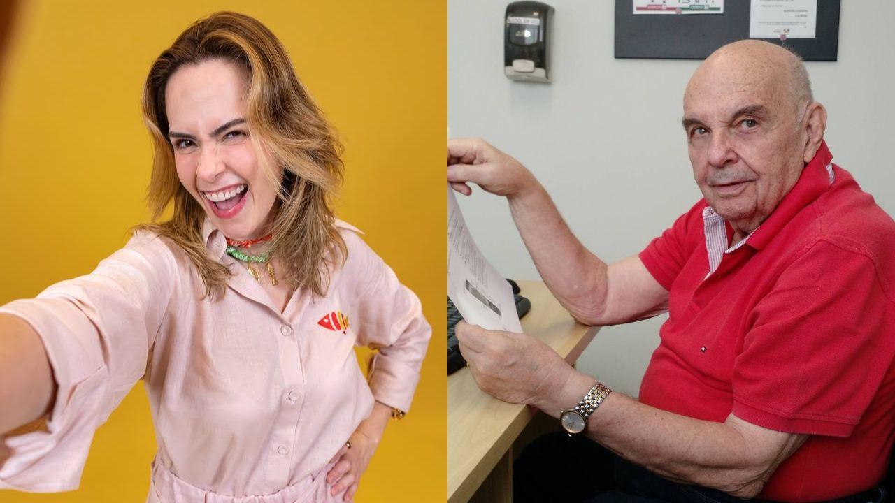Montagem de fotos. À esquerda, Ana Paula Renault; à direita, seu pai, Gerardo Renault
