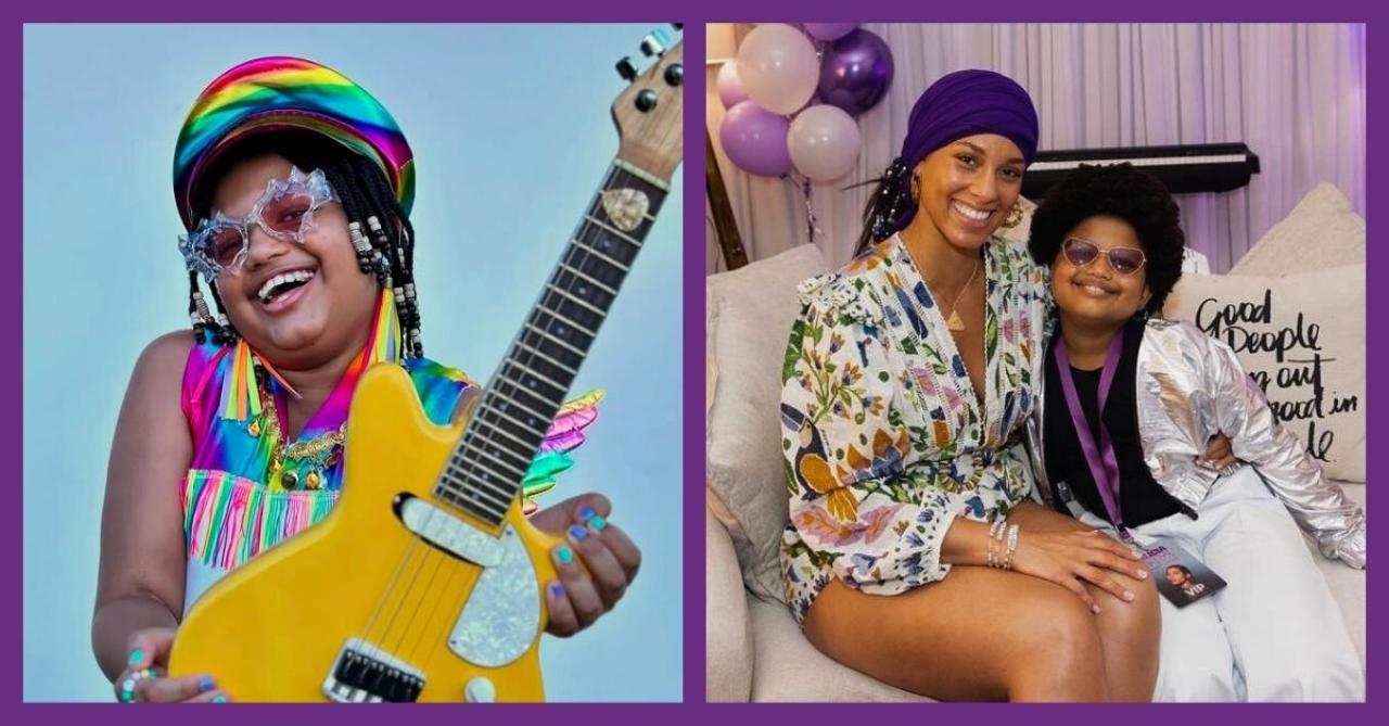 Filha de brother do BBB 26 ao lado de Alicia Keys