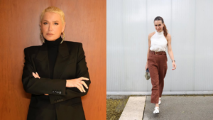 Montagem de fotos. À esquerda, Xuxa; à direita, a influenciadora Isabella Rabello