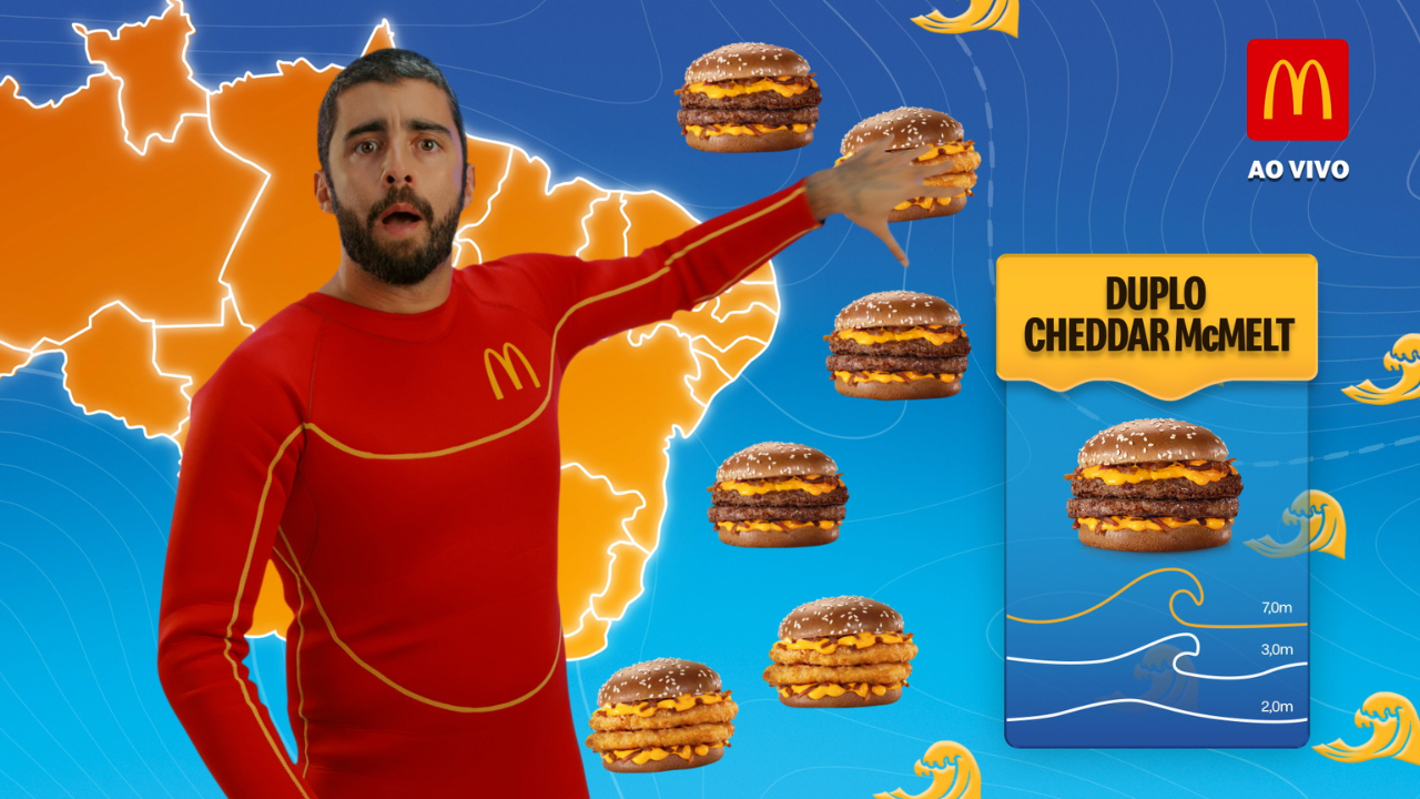 Pedro Scooby vira homem do tempo do Méqui e anuncia: vai chover cheddar neste verão