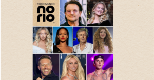 Montagem com os rostos dos artistas que poderão estar no evento Todo Mundo no Rio