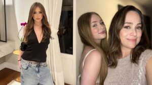 Manuela Goldfuss e Gabriela Duarte. Duas mulheres brancas, cabelo liso cor de mel.