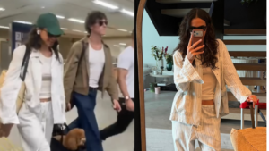 Marquezine desembarca em Salvador ao lado de Shawn Mendes com bolsa de luxo avaliada em R$ 18 mil