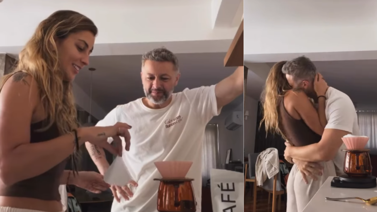 Lucas Lima apareceu em clima de romance com Nina Forlin em vídeo nas redes