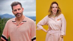 Montagem de duas fotos com Henri Castelli e Ana Paula.