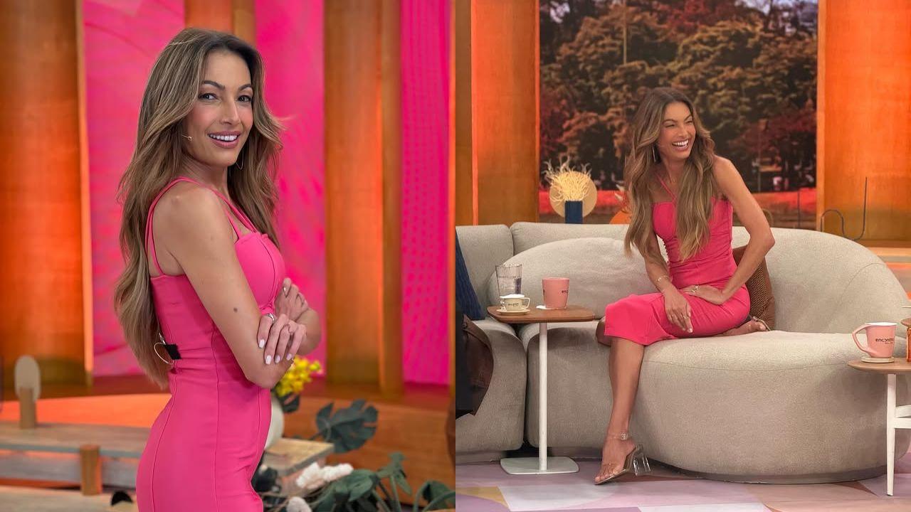 Montagem de duas fotos de Patrícia Poeta