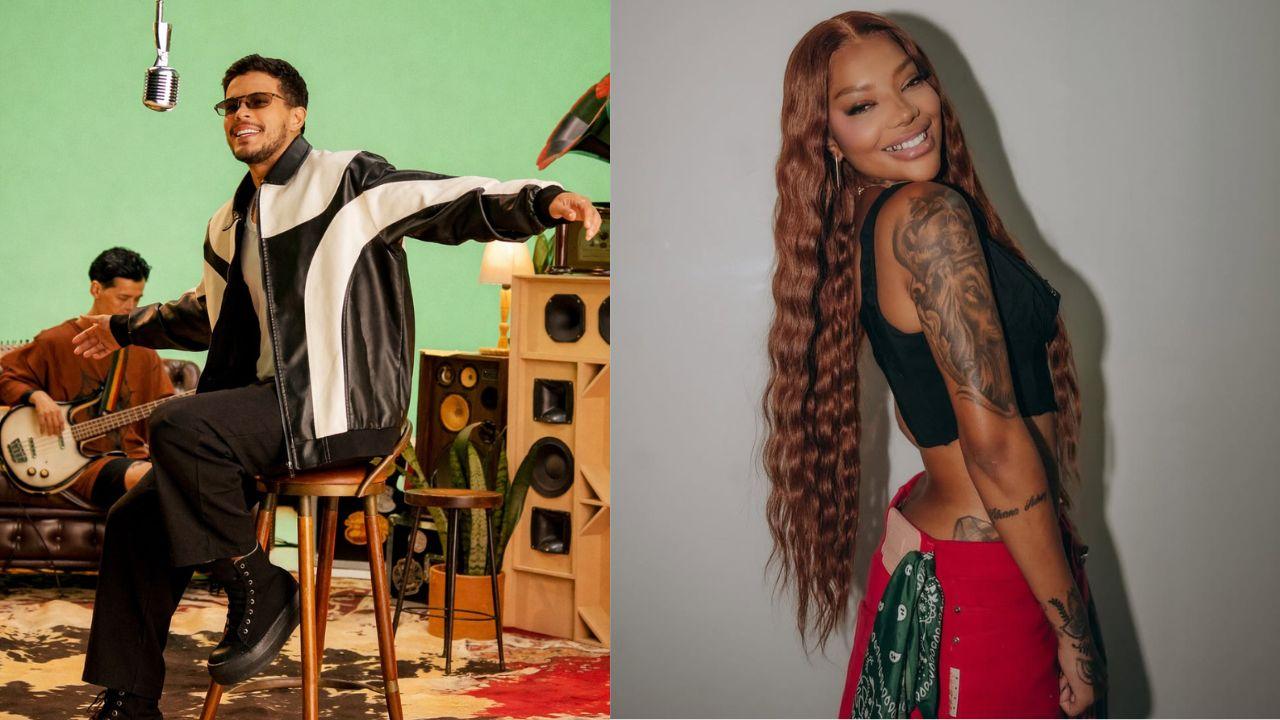 Montagem de duas fotos. Felipe Amorim e Ludmilla.