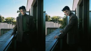 Montagem de duas fotos de Cha Eun-woo