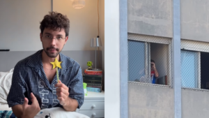Caio Scheffer relata ter sido observado por homem em prédio vizinho
