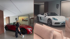 Ex de Hulk mostra carro de R$ 2 milhões estacionado dentro da sala; veja