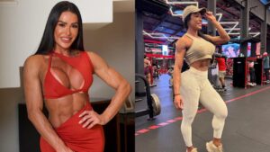 Montagem de duas fotos de Gracyanne Barbosa