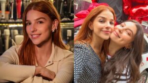 Montagem de duas fotos. Gabriela Medvedovsky e Alanis Guillen juntas.