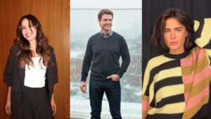 Montagem de três fotos. Larissa Manoela, Carolina Dieckmann e Tom Cruise.