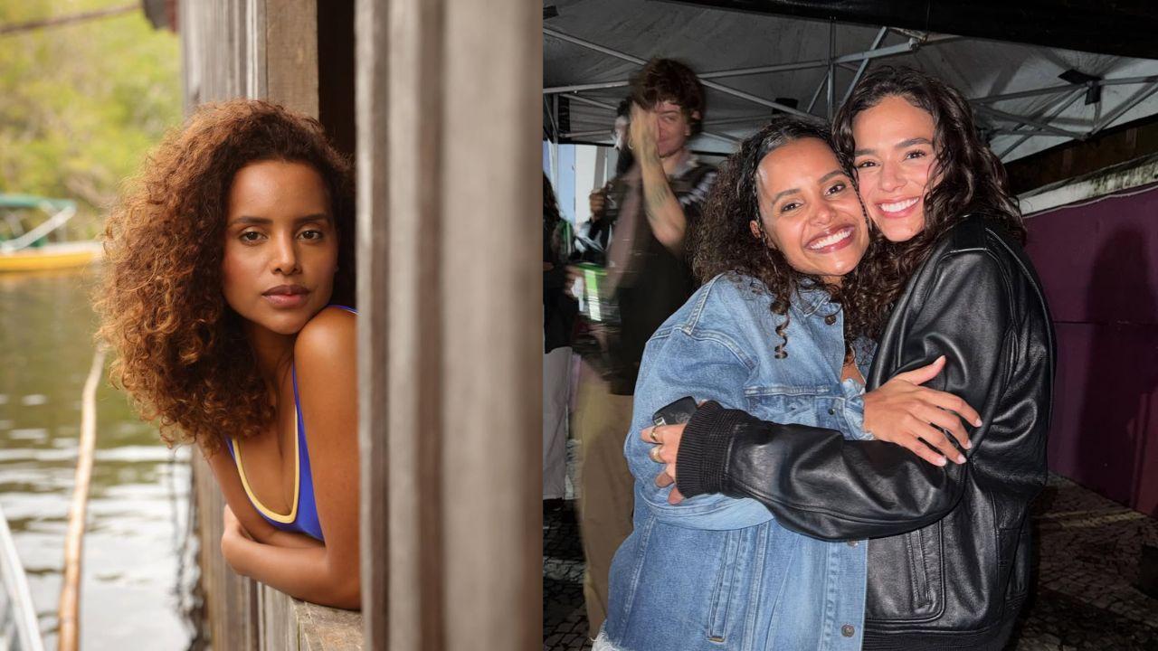 Montagem de duas fotos. Gleici Damasceno e Bruna Marquezine.