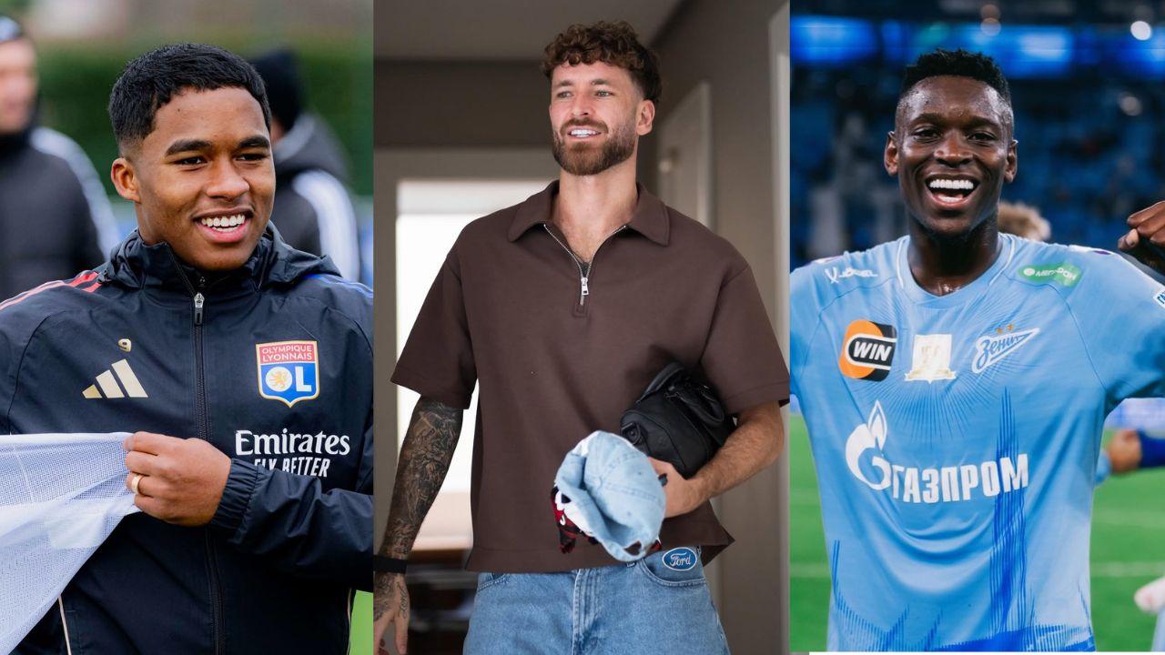 Montagem de três fotos. Endrick, Leo Pereira e Luiz Henrique.