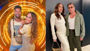 Viviane Araujo e o marido. Claudia Raia e o marido.