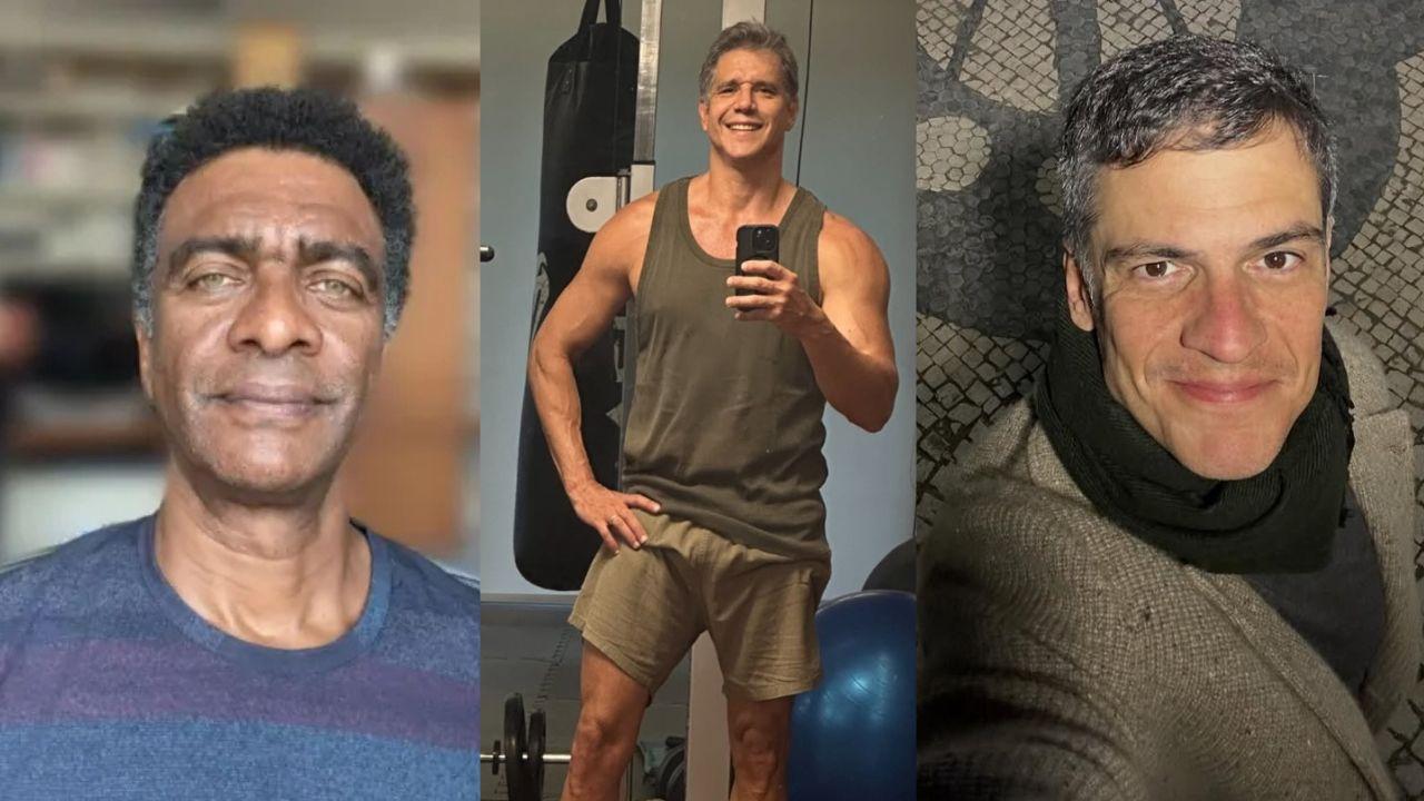 Montagem de três fotos. Helio de La Peña, Marcio Garcia e Mateus Solano.