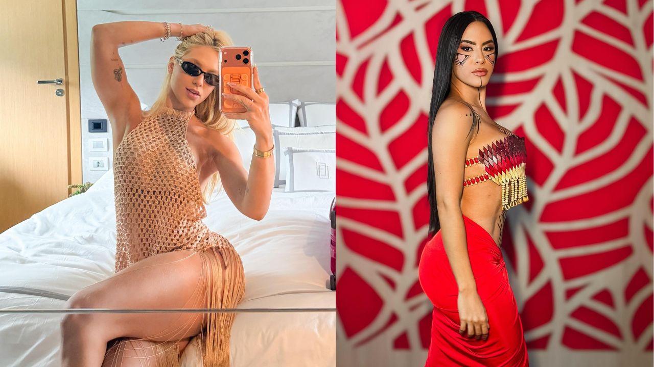 Duas fotos. Uma mostrando Virginia e a outra Isabelle Nogueira.