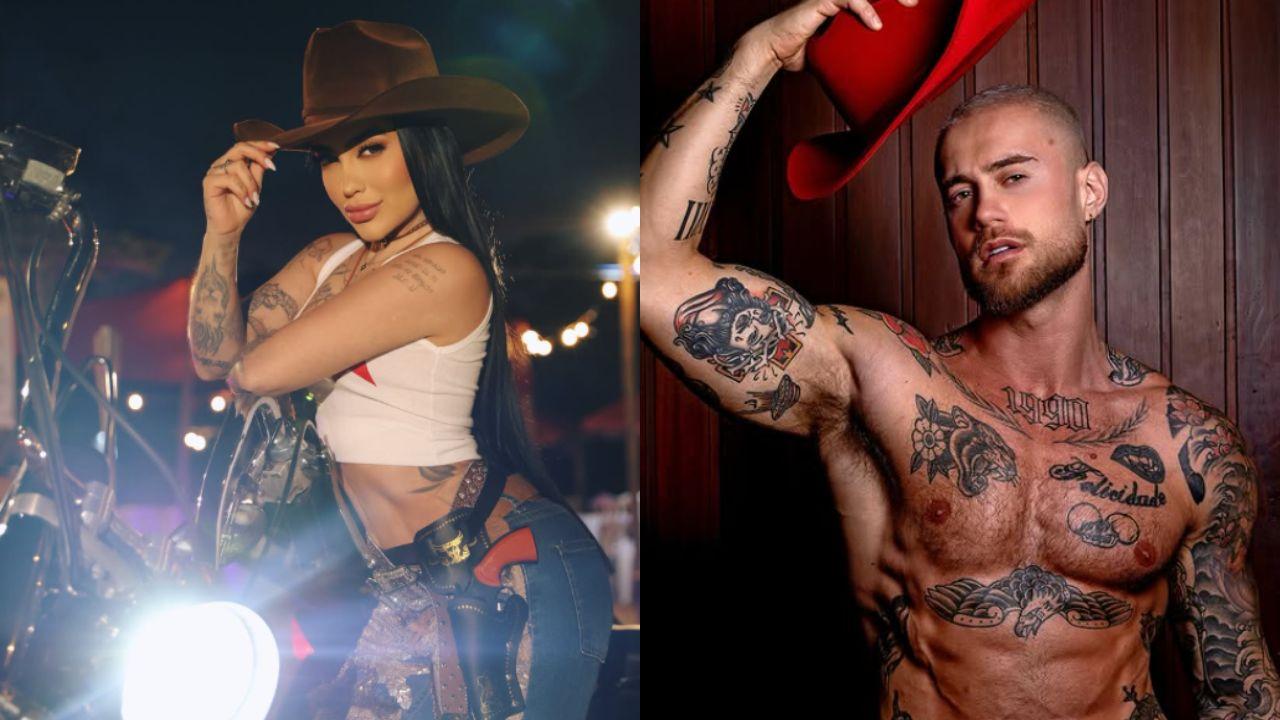 Montagem de duas fotos. À esquerda, MC Mirella; à direita, Yuri Bonotto