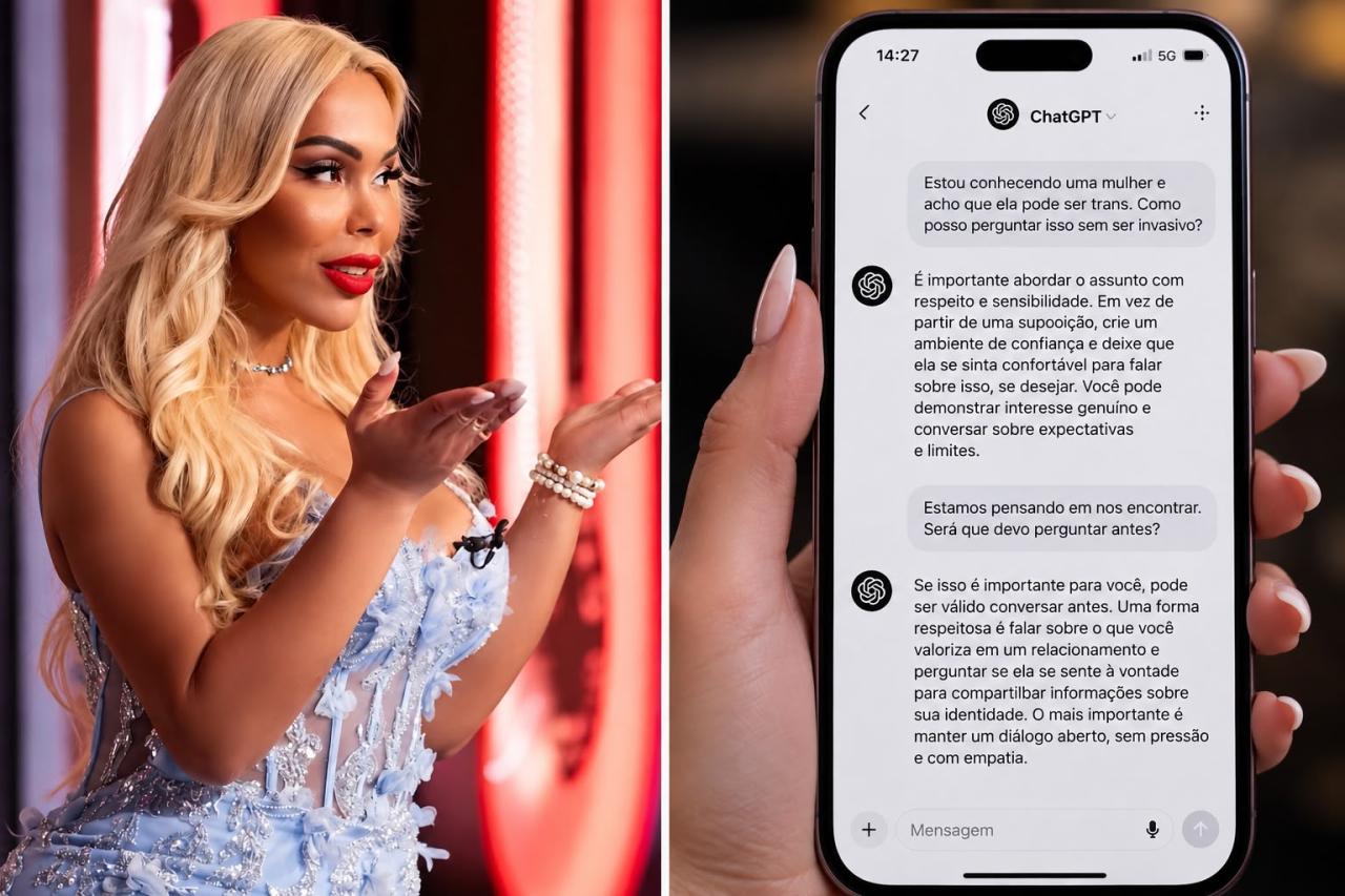 Influenciadora descobre que pretendente usou ChatGPT para perguntar se ela era trans